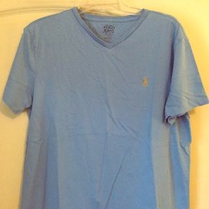 RALPH LAUREN BLUE POLO V NECK